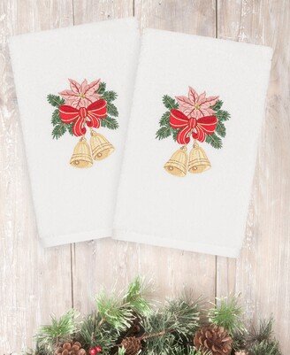 Linum Home Christmas Bells 100% Turkish Cotton 2-Pc. Hand Towel Set