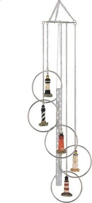 24 Long 5-Ring Polyresin Lighthouse Wind Chime