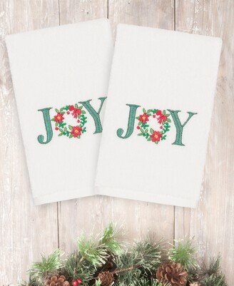 Linum Home Christmas Joy 100% Turkish Cotton 2-Pc. Hand Towel Set