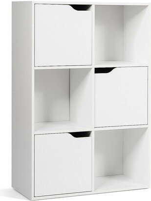 6 Cube Wood Storage Shelves Organization - 24 x 11.5 x 35.5