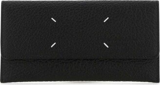 Four-Stitch Detailed Foldover Wallet