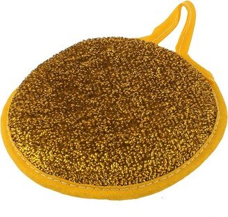 Unique Bargains Metal Wire Scouring Pad Sponge Kitchen Bowl Dish Cleaning Double Side Scrubber