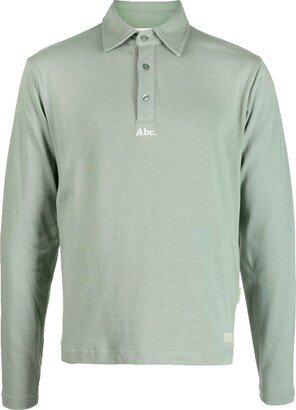 Advisory Board Crystals Embroidered-Logo Polo-Style Sweater