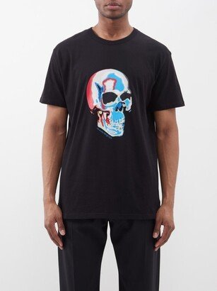 Solarised Skull-print Cotton-jersey T-shirt-AA