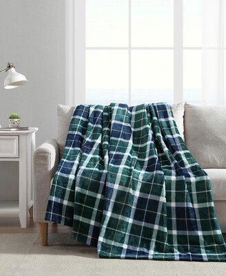 North Sail Plaid Ultra Soft Plush Fleece Blanket, King