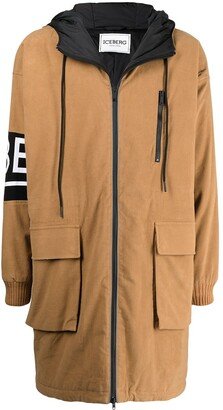 Logo-Print Sleeve Parka