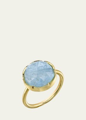 18k Yellow Gold Aquamarine Ring