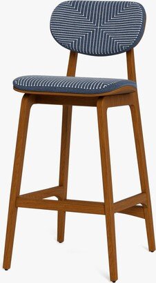 Scandinavian Bar Stool Jonathan Adler Inkdrop Lapis Blue