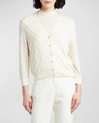 Piura Cashmere Button-Front Cardigan