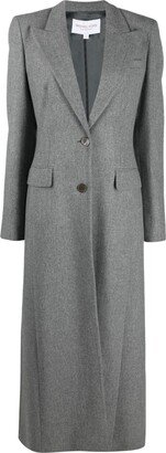 Single-Breasted Mélange-Effect Coat