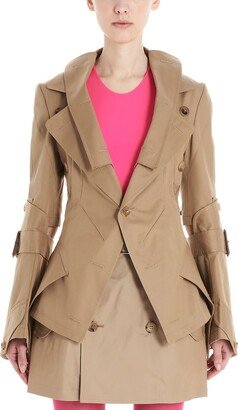 Asymmetric Trench Coat-AB