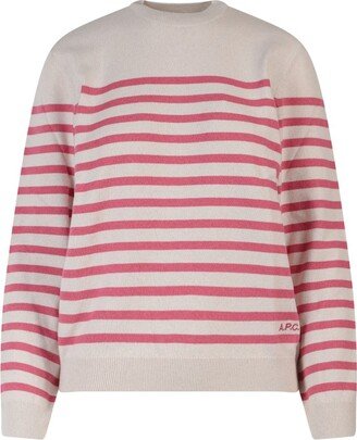 Striped Crewneck Knitted Jumper-AA