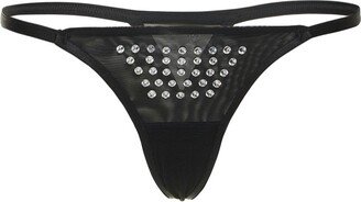 Ashish embellished satin thong