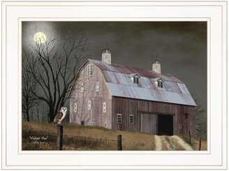 Midnight Moon by Billy Jacobs, Ready to hang Framed Print, White Frame, 19 x 15