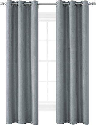 Milton Thermal Woven Room Darkening Grommet Window Curtain Panel Set, 38 x 84