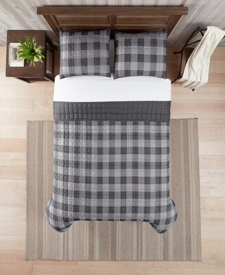 Simply Comfort Alex Buffalo Check Plaid Printed 2-Piece Quilt Set, Twin/Twin Xl