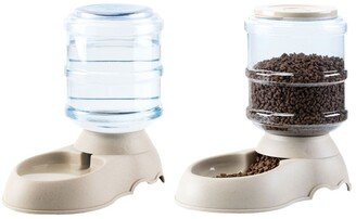 Automatic Self Dispensing Gravity Pet Feeder and Waterer for Cats and Dogs