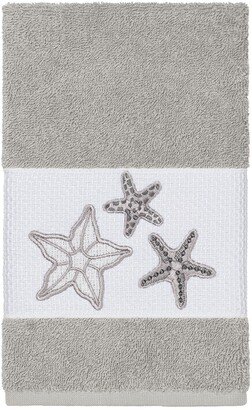 Lydia Embellished Hand Towel - Light Grey