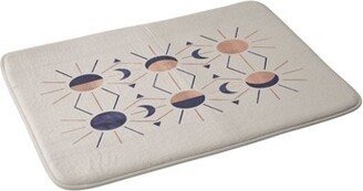 Emanuela Carratoni Moon and Sun Memory Foam Bath Mat Black/White