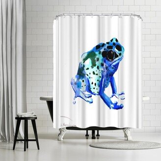 71 x 74 Shower Curtain, Blue Frog by Suren Nersisyan