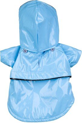 Baby Blue Adjustable Waterproof Dog Raincoat - XS