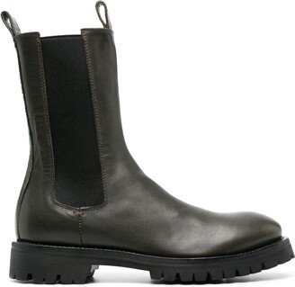 Hessay elastic-panelled leather boots