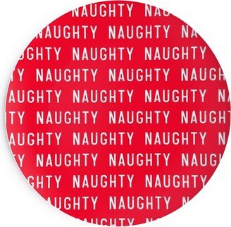 Salad Plates: Naughty - Red Salad Plate, Red