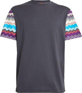 Cotton Contrast-Sleeve T-Shirt