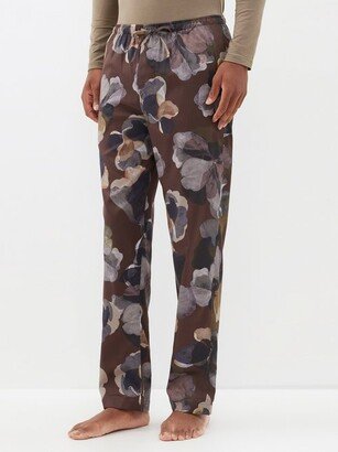 Floral-print Cotton-sateen Pyjama Trousers