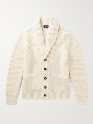 Shawl-Collar Cashmere and Mohair-Blend Cardigan