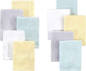 Baby Unisex Rayon from Bamboo Luxurious Washcloths, Yellow Gray Mint