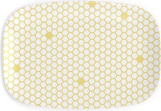 Serving Platters: Honeycomb - Sugared Spring - Yellow Serving Platter, Yellow