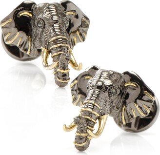 Men's 14K Gold Elephant Cufflinks