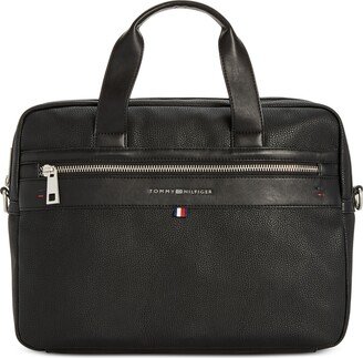 Men's Pebble Faux-Leather Leo Briefcase