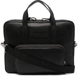 Leather Logo Patch Briefcase