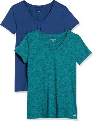 Women's Tech Stretch Short-Sleeve V-Neck T-Shirt (Available in Plus Size)