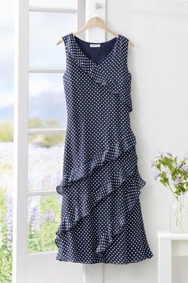 Women's Dot to Dot Dress - Midnight Navy Multi - PXL - Petite Size