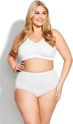 BODY | Women's Plus Size Comfort Cotton No Wire Bra - white - 36D