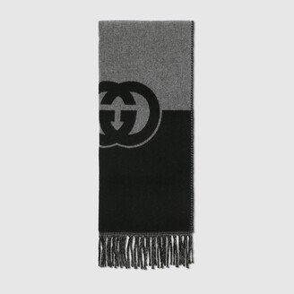 Wool cashmere scarf with Interlocking G-AA