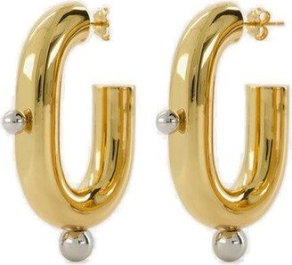 XL Link Studded Hoop Earrings