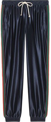 Web-trim track pants