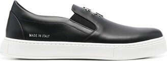 Logo-Plaque Slip-On Sneakers-AE