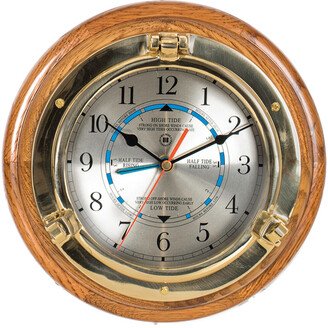 Lacquered Brass Porthole Tide & Time Quartz Clock