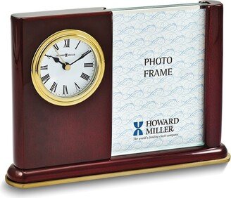 Curata Portrait Caddy Two 3.5x5 Photos Rosewood Finish Quartz Clock