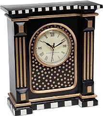 Mackenzie-Childs Courtly Check Mantel Clock