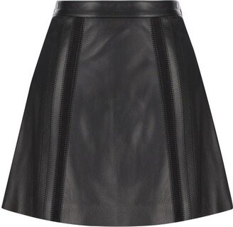 Mini Leather Skirt-AA