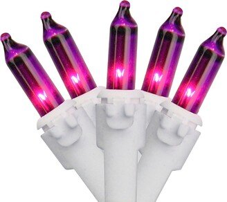 Northlight Set of 35 Purple Mini Christmas Lights 2.5 Spacing - White Wire