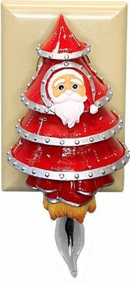 Santa In Spaceship Nightlight - One Night Light 6.75 Inches - Christmas Electric - 160344 - Resin - Red