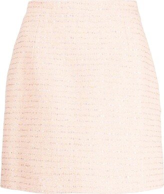 Sequin-Embellished Tweed Miniskirt