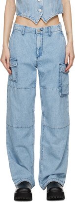 Blue Nora Cargo Jeans